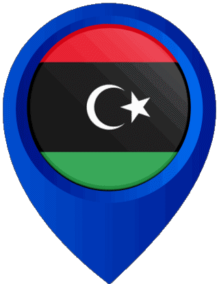 Epingle de Localisation Libyen Afrika Fahnen 