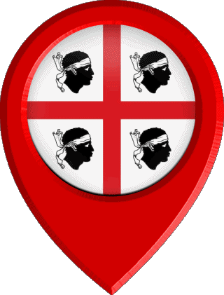 Location Pin Sardegna Italy Europe Flags 