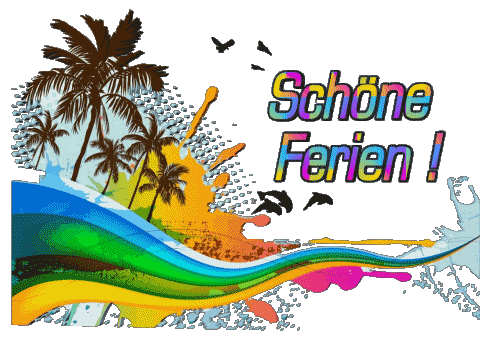 26 Fondo transparente Schöne Ferien Alemán Mensajes 