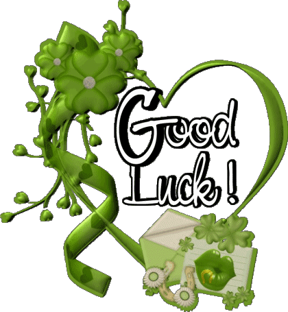 07 Transparenter Hintergrund Good Luck Englisch Nachrichten 