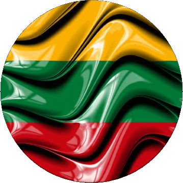 Runde Litauen Europa Fahnen 