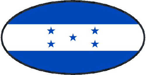 Ovale Honduras Amériques Drapeaux 