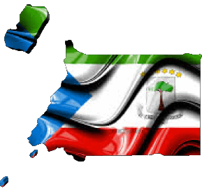 Karte Äquatorialguinea Afrika Fahnen 