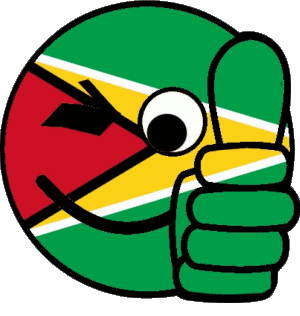 Smiley - OK Guyana America Flags 