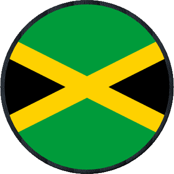 Round Jamaica America Flags 
