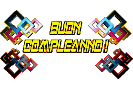003 Transparent Background Astratto - Geometrico Buon Compleanno Italian Messages 