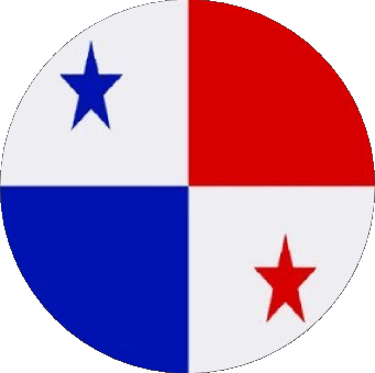 Round Panama America Flags 