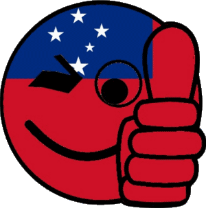 Smiley - OK Samoa Océanie Drapeaux 