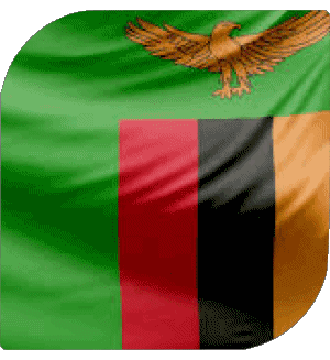 Carré Zambie Afrique Drapeaux 