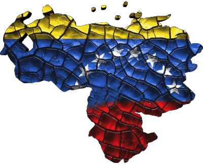 Carta Geografica Venezuela America Bandiere 