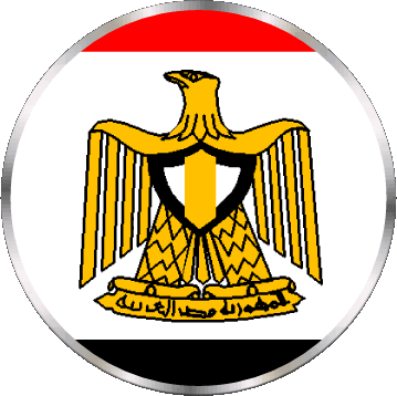 Round Egypt Africa Flags 