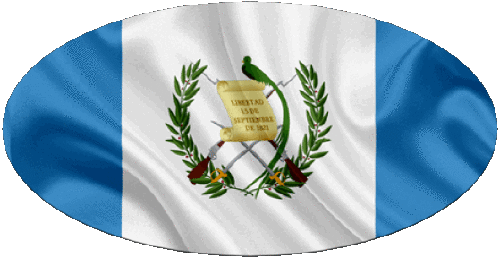 Oval Guatemala América Banderas 