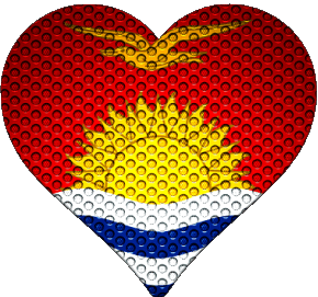 Corazón Kiribati Oceanía Banderas 