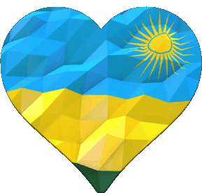 Coeur Ruanda Afrika Fahnen 