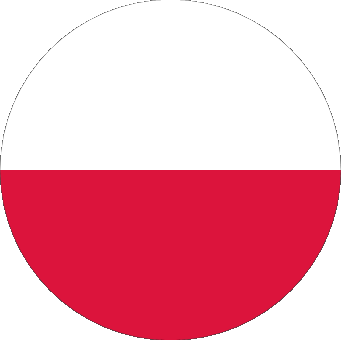 Round Poland Europe Flags 