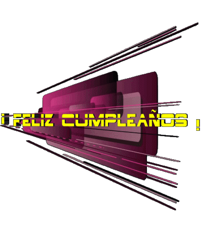 020 Fond Transparent Abstracto - Geométrico Feliz Cumpleaños Espagnol Messages 