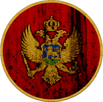 Rond Monténégro Europe Drapeaux 