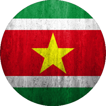 Round Suriname America Flags 