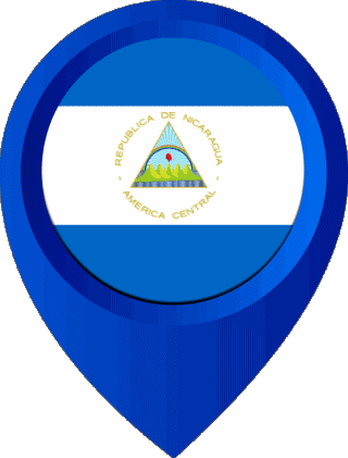Marcador de ubicación Nicaragua América Banderas 