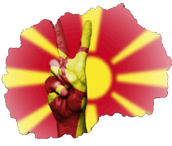 Carte Macédoine Europe Drapeaux 