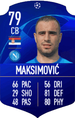 Nikola Maksimovic Serbia F I F A - Card Players Video Games Multi Media 