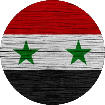 Round Syria Asia Flags 