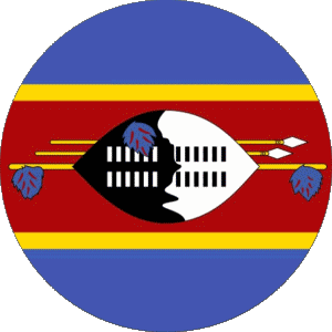 Round Eswatini Africa Flags 