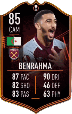 Saïd Benrahma Algerien F I F A - Karten Spieler Videospiele Multimedia 