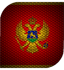 Square Montenegro Europe Flags 