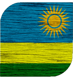 Quadrato Ruanda Africa Bandiere 