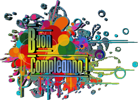 008 Transparenter Hintergrund Astratto - Geometrico Buon Compleanno Italienisch Nachrichten 