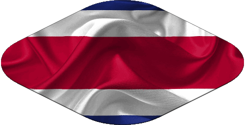 Oval 02 Costa Rica America Flags 
