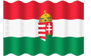 Waving Hungary Europe Flags 