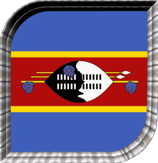 Carré Eswatini Afrique Drapeaux 