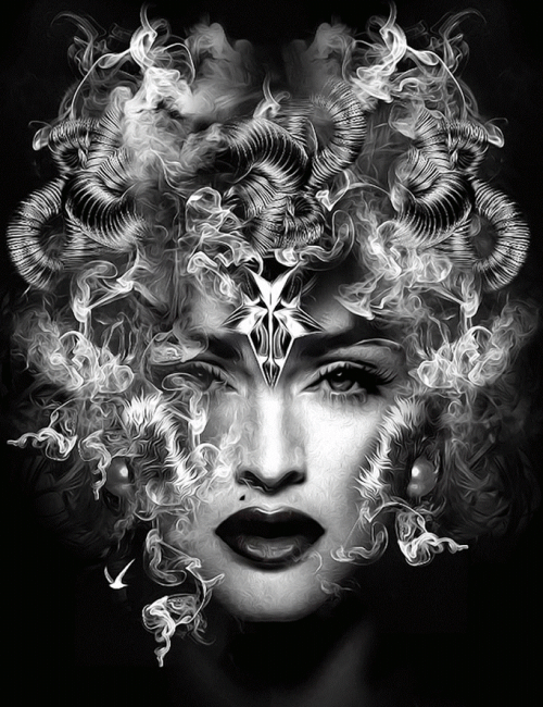 George RedHawk - Noir et blanc GIF Artista Umorismo -  Fun 