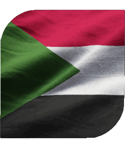 Square Sudan Africa Flags 
