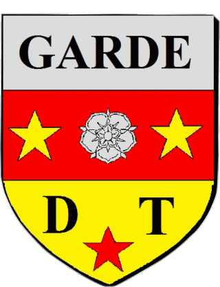 LA GARDE 83 Departamentos - Ciudades Francia Banderas 