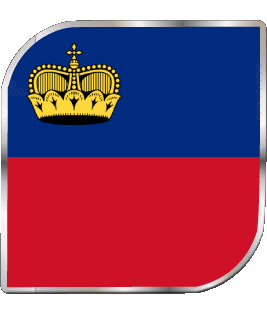 Quadrato Liechtenstein Europa Bandiere 