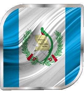 Quadrato Guatemala America Bandiere 