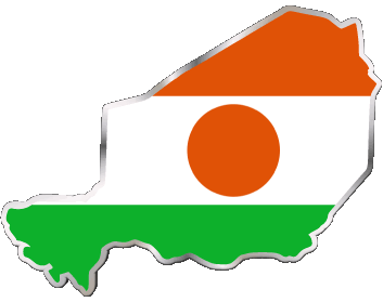Map Niger Africa Flags 