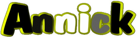 GIF Annick A FEMININ - France Prnoms - Signature