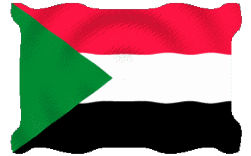 Waving Sudan Africa Flags 
