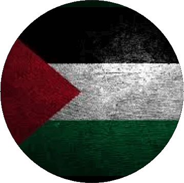 Rond Palestine Asie Drapeaux 