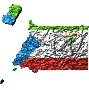 Map Equatorial Guinea Africa Flags 