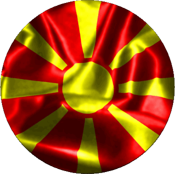 Tondo Macedonia Europa Bandiere 