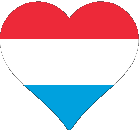 Coeur Luxembourg Europe Drapeaux 