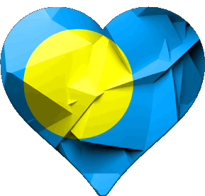 Cuore Palau Oceania Bandiere 