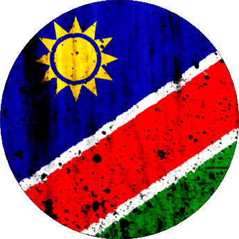 Runde Namibia Afrika Fahnen 