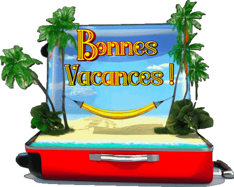 19 Fondo transparente Bonnes Vacances Francés Mensajes 
