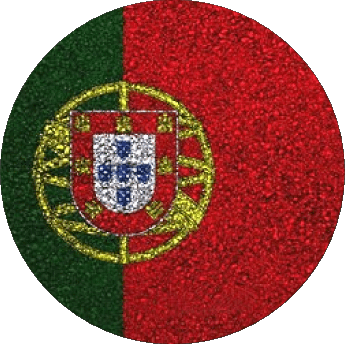 Round Portugal Europe Flags 